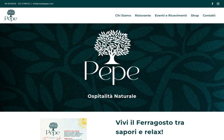 Screenshot of casalepepe.com