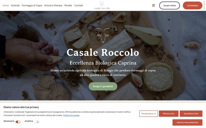 Captura de ecrã de casaleroccolo.it