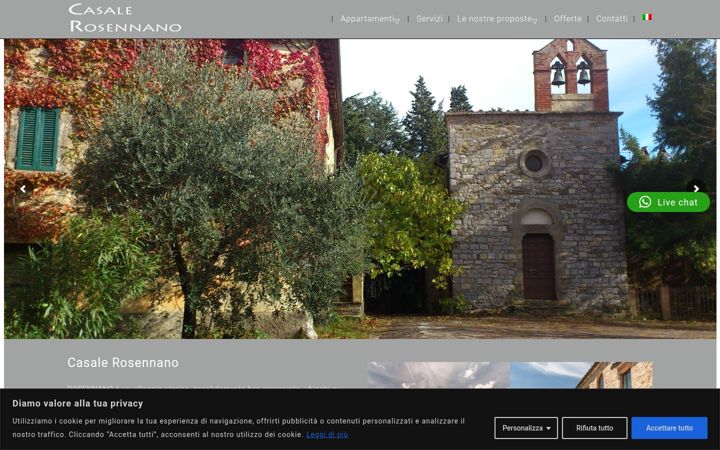 Screenshot of casalerosennano.it