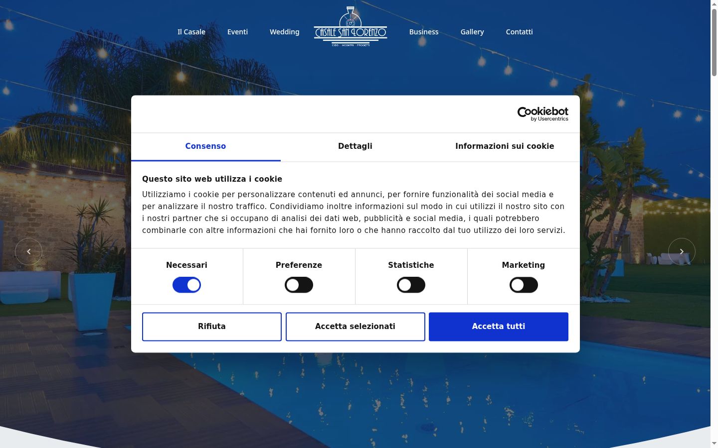 Captura de ecrã do banner de consentimento apresentado antes de qualquer interação