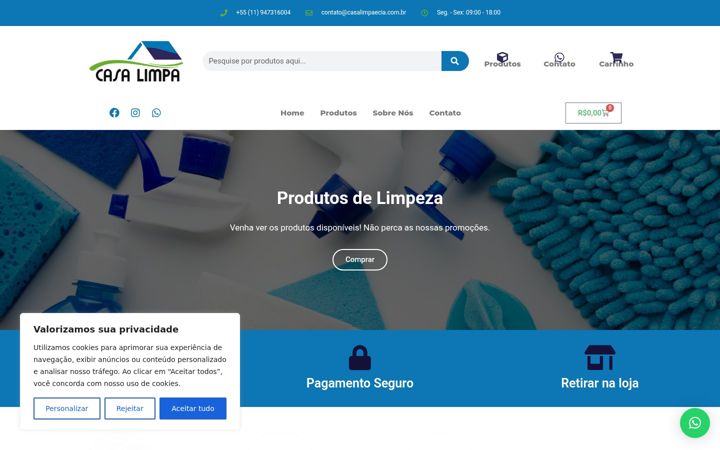 Ekrano kopija casalimpaecia.com.br