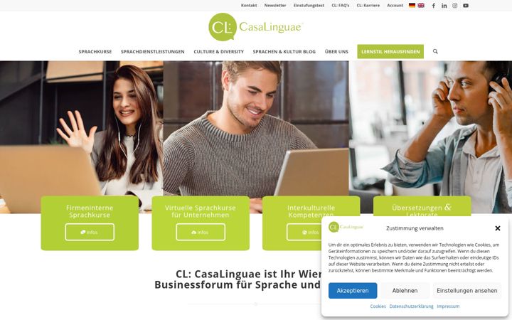 Screenshot of casalinguae.at