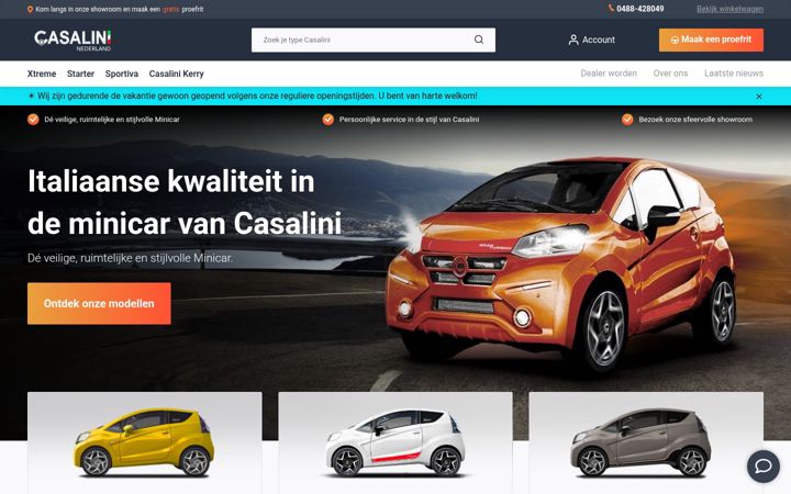 Screenshot of casalini-nederland.com