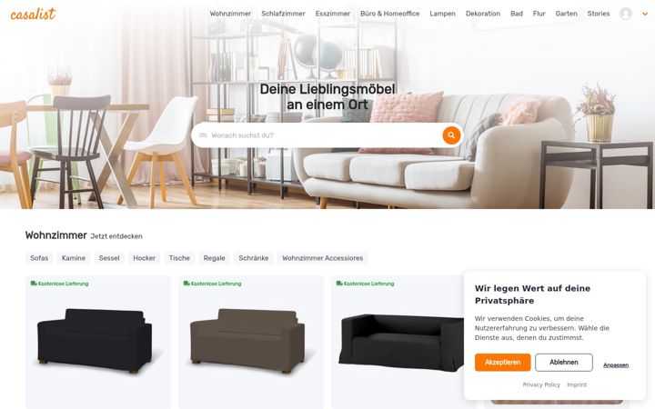 Screenshot of casalist.de