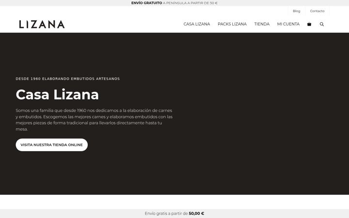 Screenshot of casalizana.es