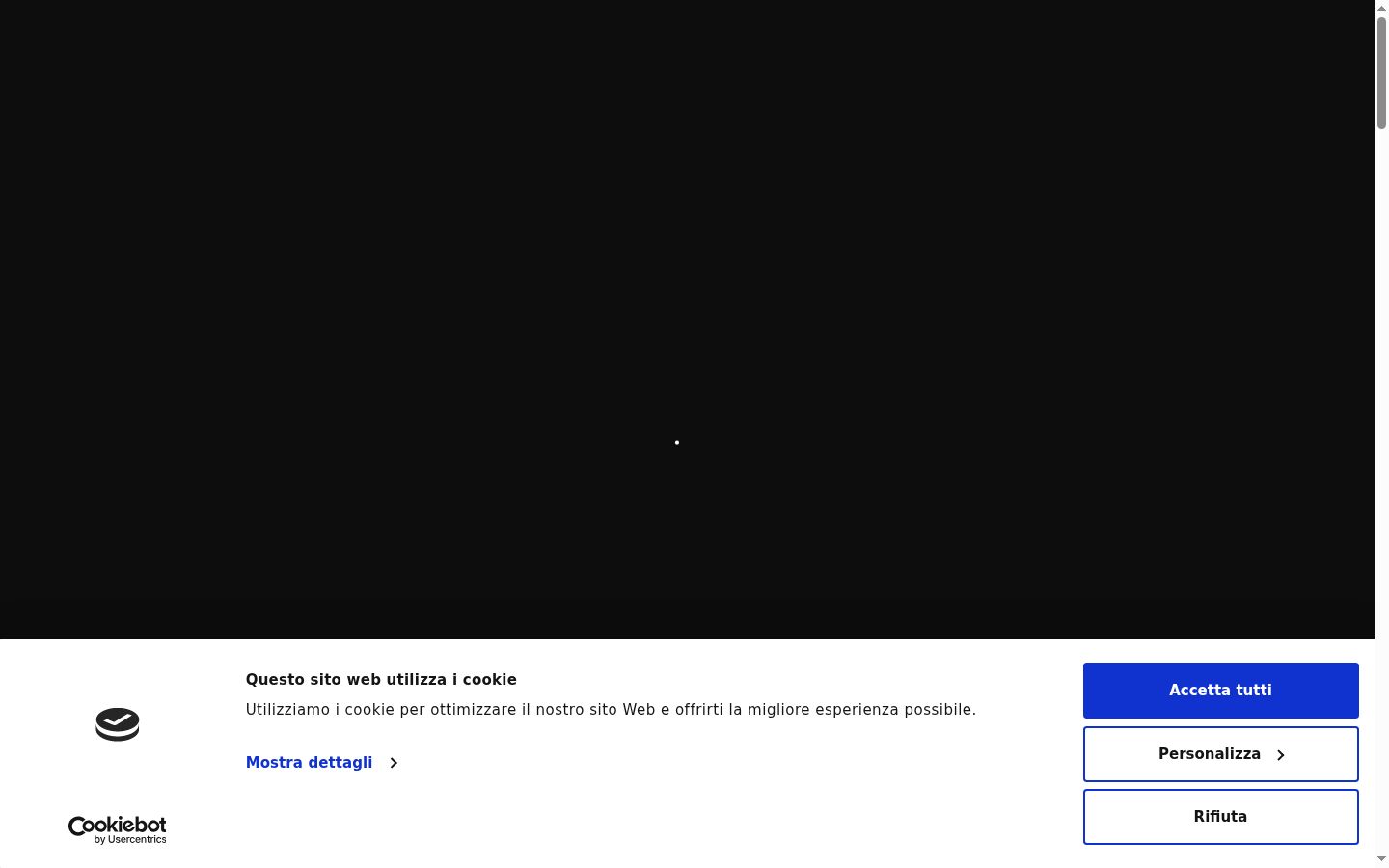 Captura de pantalla del banner de consentimiento mostrado antes de cualquier interacción