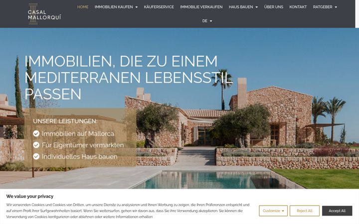 Screenshot of casalmallorqui.com