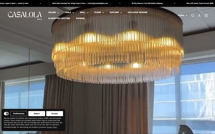 Screenshot of casalolalights.com
