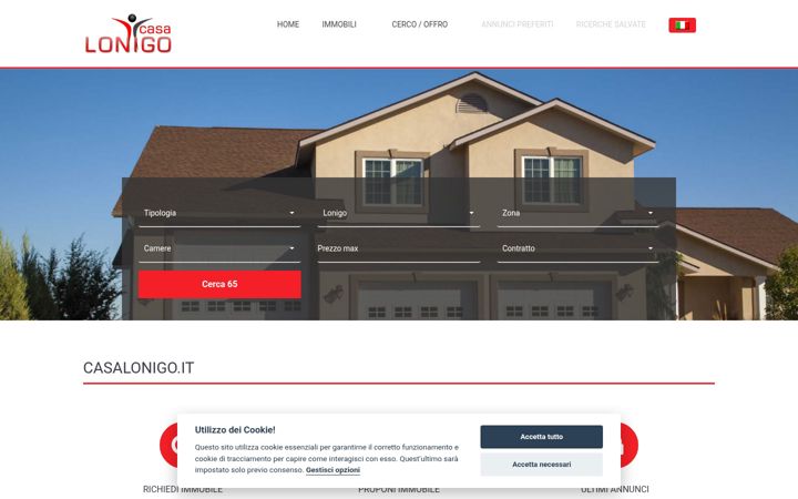 Screenshot of casalonigo.it