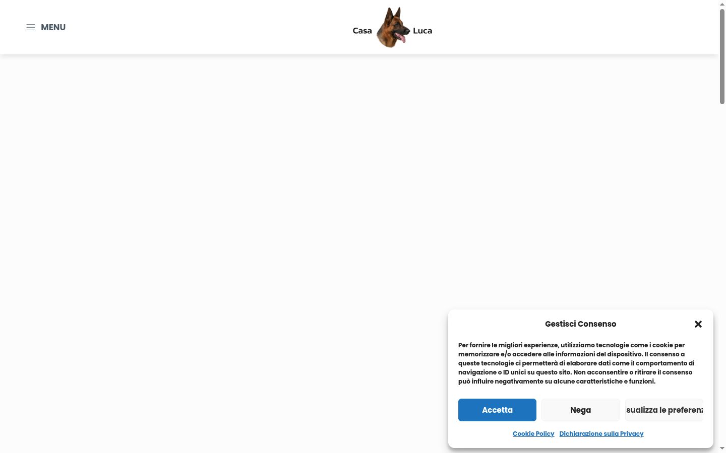 Captura de ecrã do banner de consentimento apresentado antes de qualquer interação