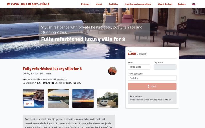 Screenshot of casalunablanc.com