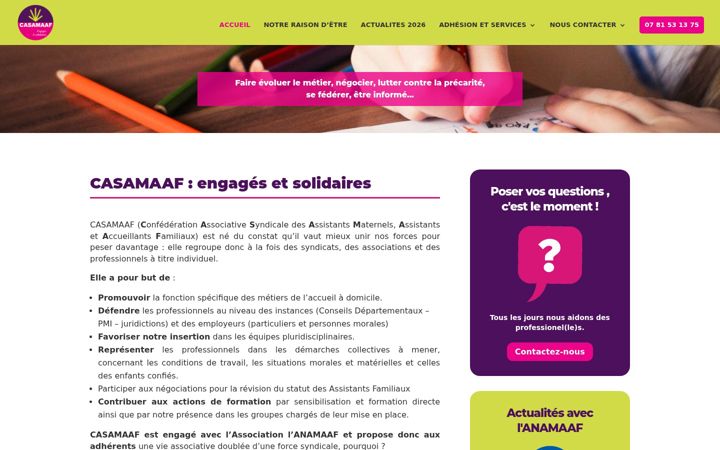 Screenshot of casamaaf.org
