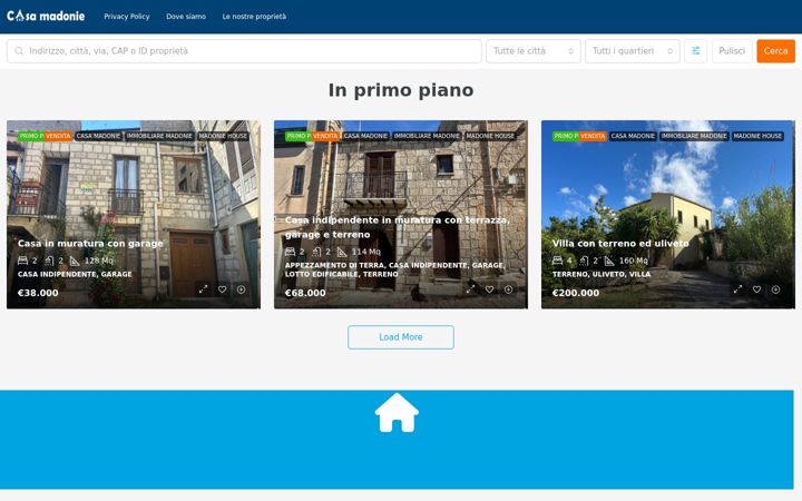 Screenshot of casamadonie.it