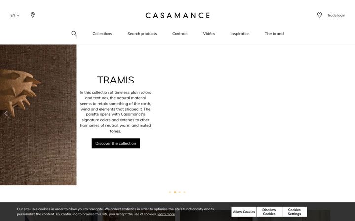 Screenshot of casamance.com