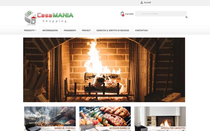 Screenshot of casamaniashopping.it