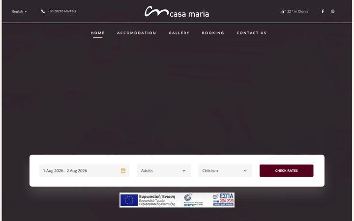 Screenshot of casamaria.gr