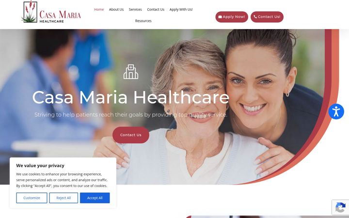 Screenshot of casamariahc.com
