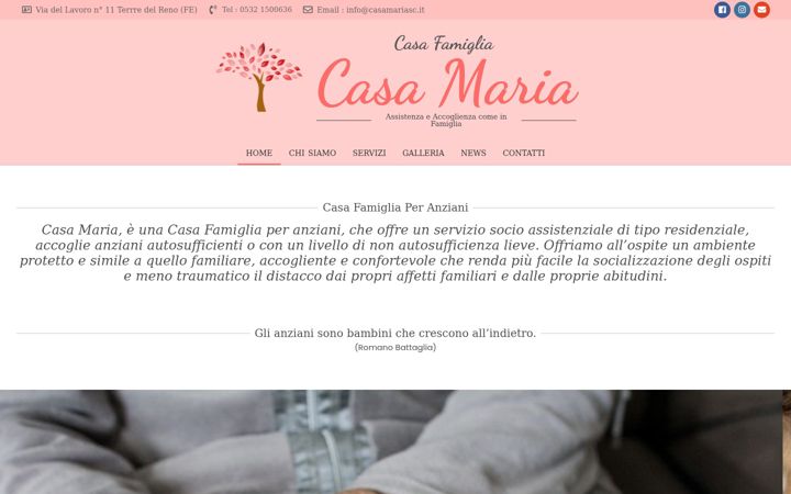 Screenshot of casamariasc.it