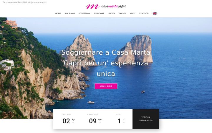 Screenshot of casamartacapri.it
