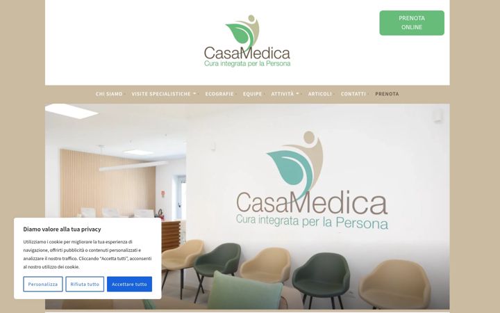 Captura de pantalla de casamedica.it