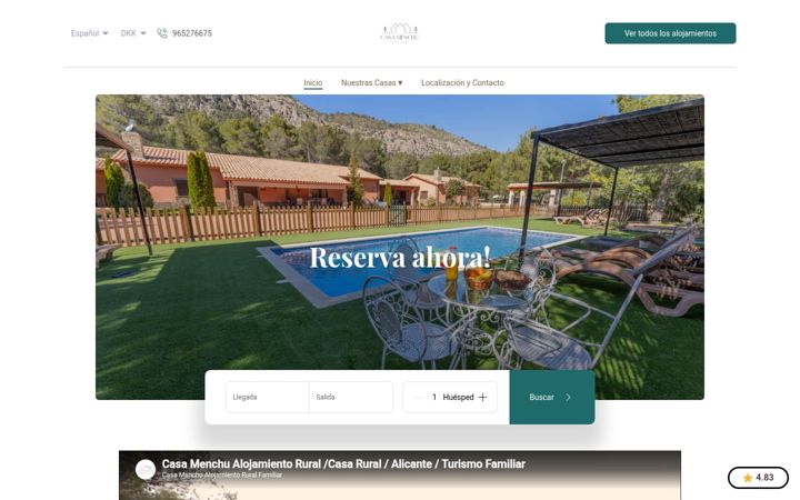 Screenshot of casamenchu.com
