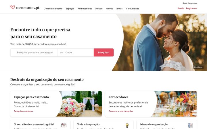 Screenshot of casamentos.pt