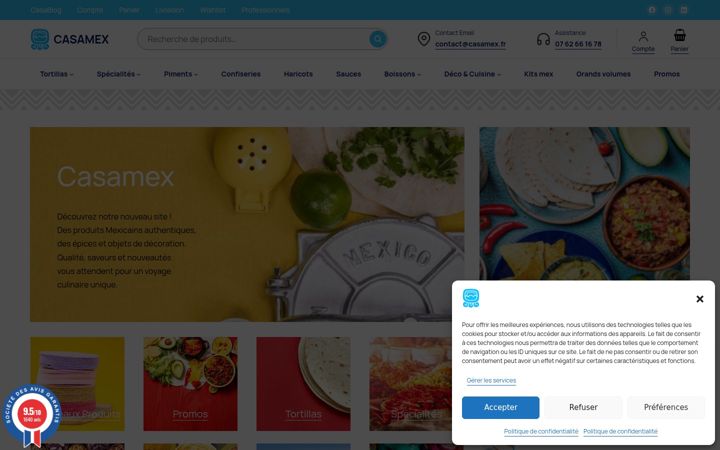 Screenshot of casamex.fr