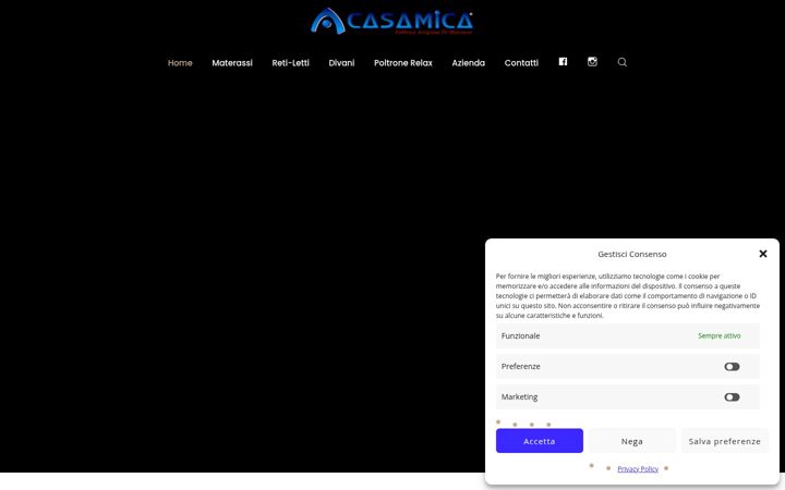 Screenshot of casamicamaterassi.it