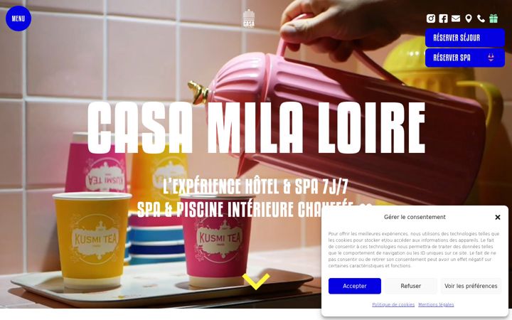 Screenshot of casamilaloire.com