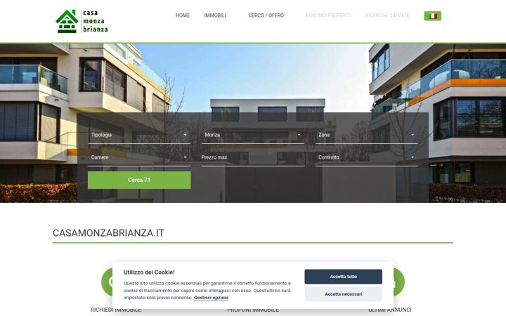Captura de pantalla de casamonzabrianza.it