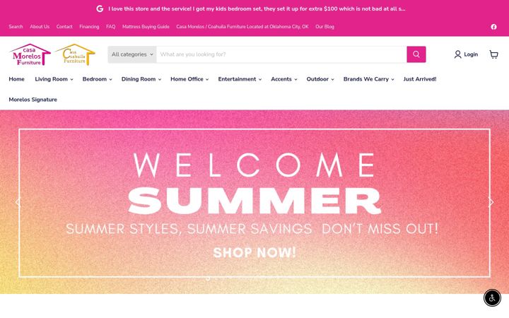 Screenshot of casamorelosfurniture.com