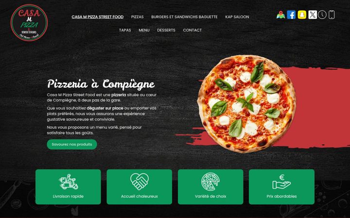Screenshot of casampizza-streetfood.fr