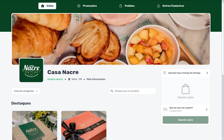 Screenshot of casanacre.com.br