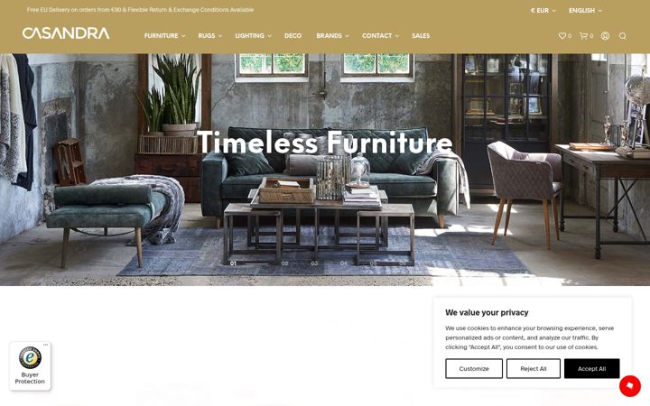Screenshot of casandrastore.com