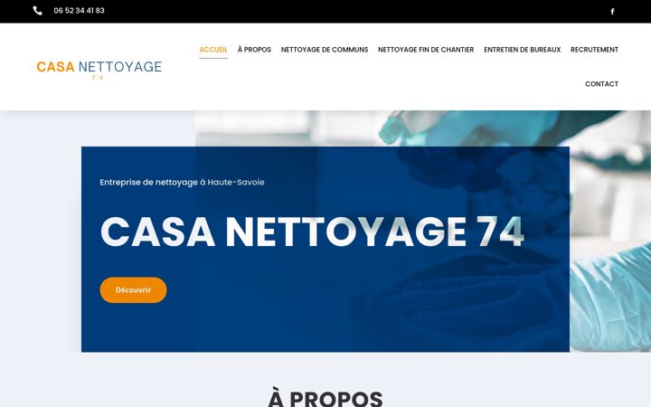 Screenshot of casanettoyage74.fr