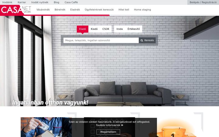 Screenshot of casanetwork.hu