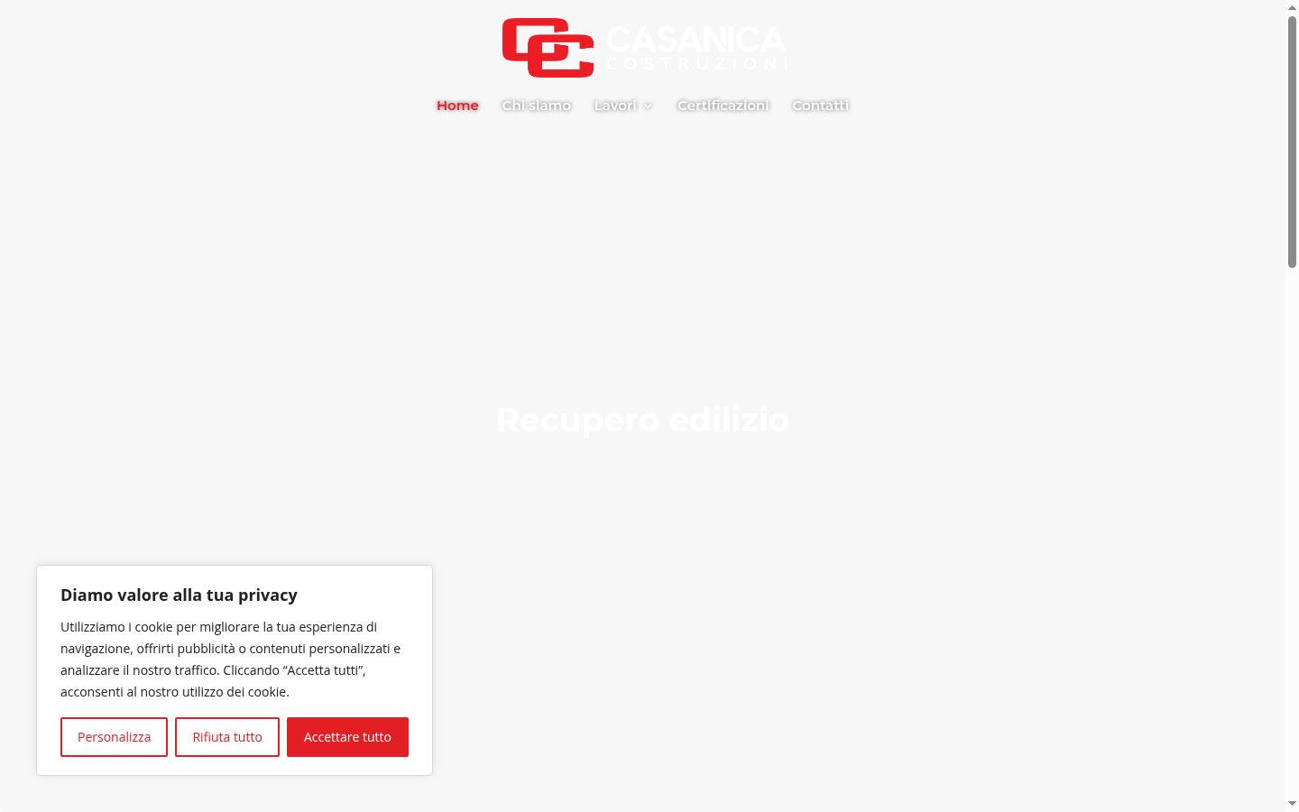 Screenshot des Einwilligungsbanners vor jeglicher Interaktion