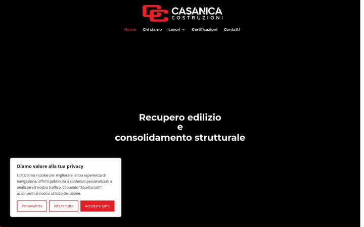 Screenshot of casanicacostruzioni.it