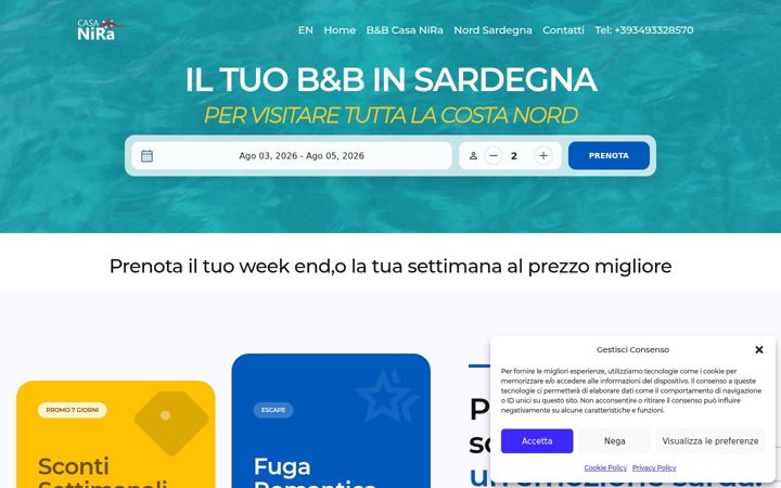 Screenshot of casanirasardegna.it
