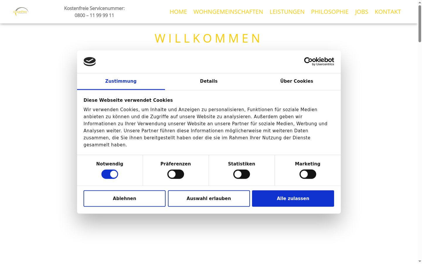 Sutikimo reklamjuostės, rodytos prieš bet kokią sąveiką, ekrano kopija