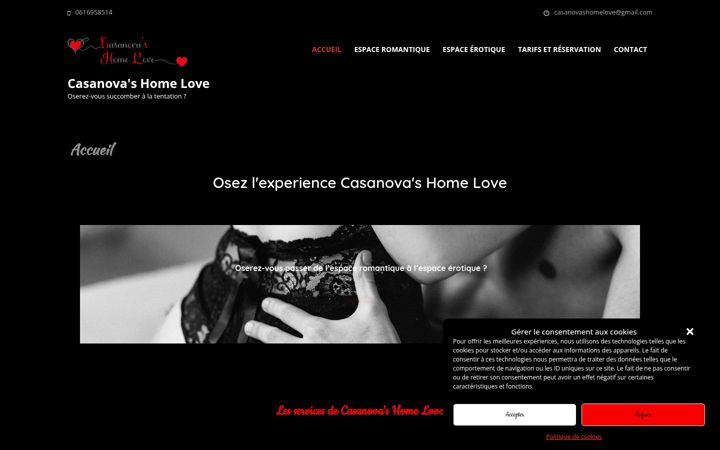 Screenshot of casanovashomelove.fr