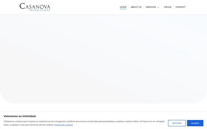 Screenshot of casanovatranslations.com