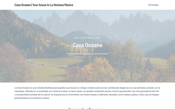 Screenshot of casaoceane.com