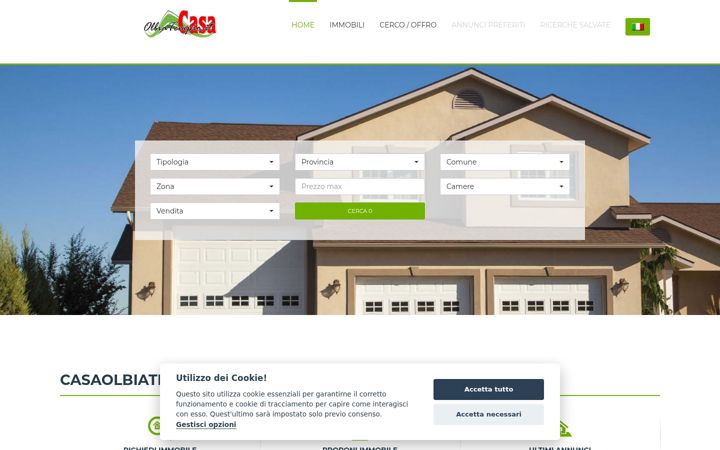Screenshot of casaolbiatempio.it