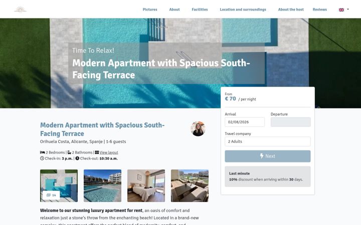 Screenshot of casaorihuelacosta.nl
