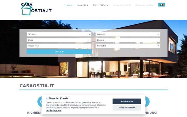Screenshot of casaostia.it