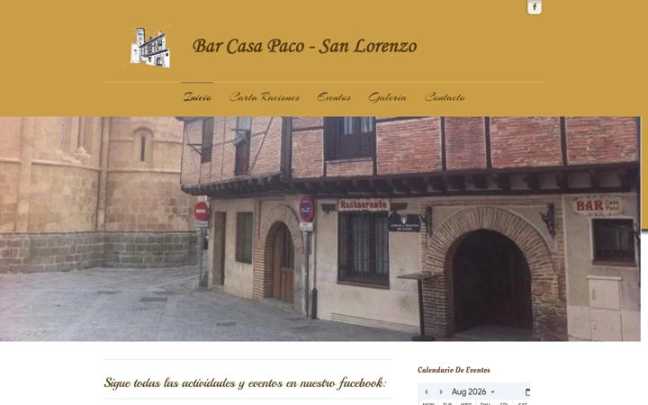 Screenshot of casapacosanlorenzo.com