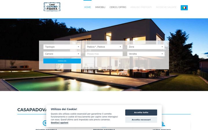 Screenshot of casapadovacentro.it