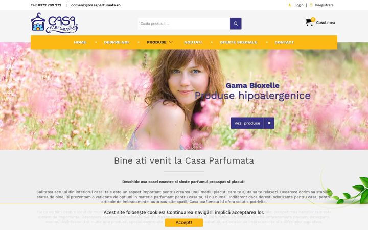 Screenshot of casaparfumata.ro