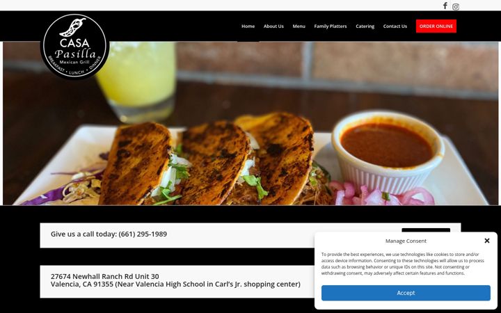 Screenshot of casapasilla.com